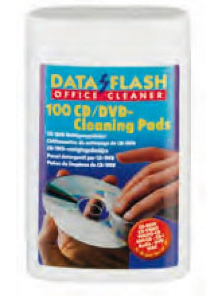 Data-Flash Чистящие салфетки 100 шт для CD дисков