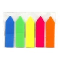 FORPUS Индексы-"стрелочки" пластиковые 12х44мм неон 5 цветов по 25л