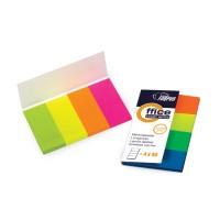 FORPUS Индексы бумажные 20х50мм неон 4 цвета по 40л