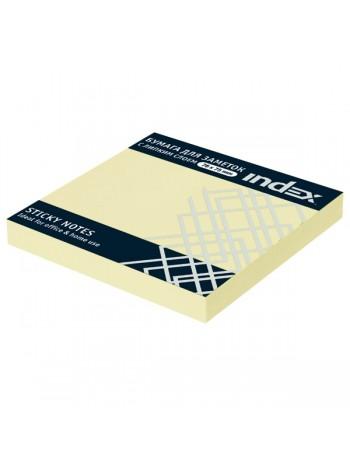 INDEX Бумага для заметок с липким слоем, разм. 76х75 мм, 100 л., пастельные тона