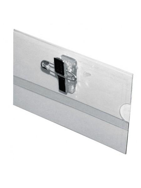 SILWERHOF Бейдж 95 х 56 мм с комбинированным зажимом