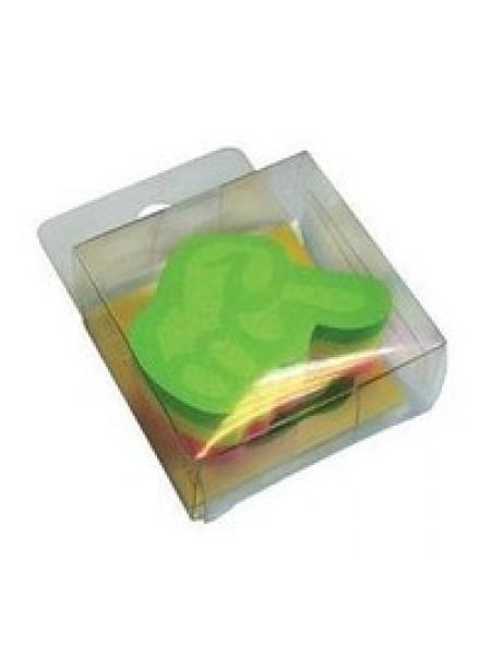 GLOBAL Бумага для заметок с липким слоем РУКА, 50х50 мм, 3 неон. цвета, 225 л., блистер