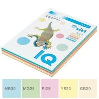 Набор цветной бумаги IQ COLOR, пл. 80г/м2, ф.А4, 250л, пастельные тона