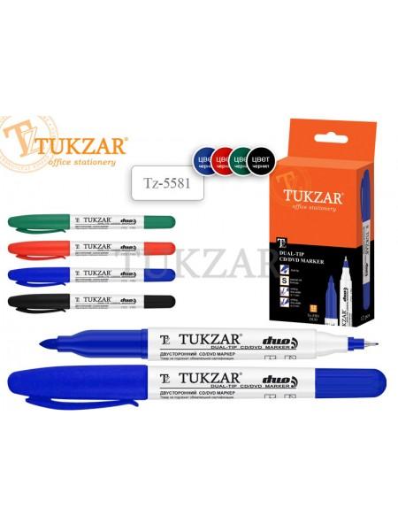 TUKZAR Маркер перманентный 2-х сторонний DUO для CD/DVD