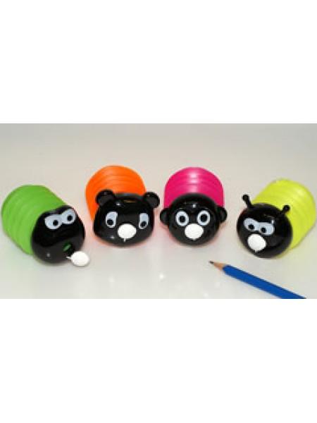 KUM Точилка для карандашей c контейнером, 1-отв., пластик, SQ K1 Happy Animals KUM Точилка для карандашей c контейнером, 1-отв., пластик, SQ K1 Happy Animals