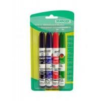 STANGER Маркеры для досок ВМ240, набор 4шт., черный, синий, красный, зеленый