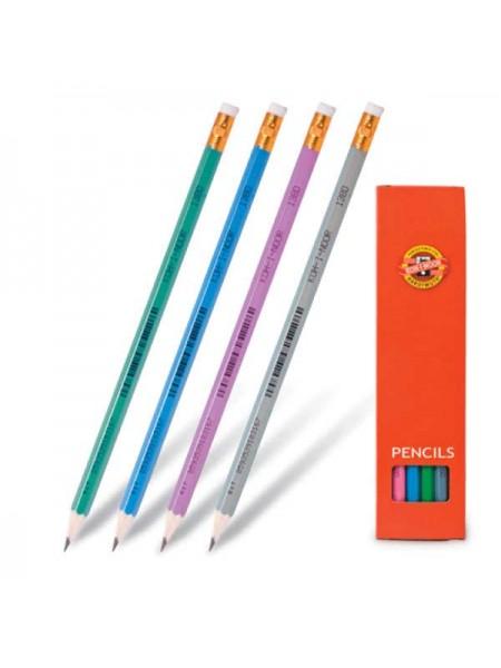 Koh-i-Noor Карандаш чернографитный ASTRA с ластиком, HB, 1380