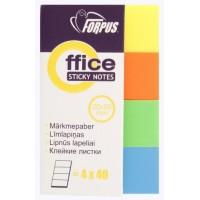 FORPUS Индексы пластиковые 20х50мм неон 4 цвета по 40л