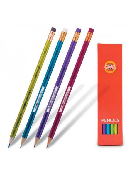 Koh-i-Noor Карандаш чернографитный ORIENTAL с ластиком, HB, 1372