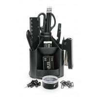 FORPUS Настольный органайзер, 11 предметов, вращающийся, черный