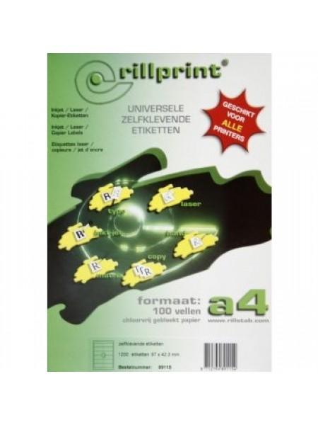 RILLPRINT Наклейки  64.6х33.8, белые, 24/100