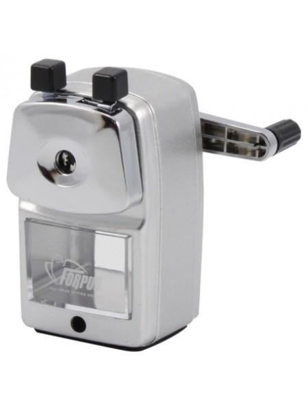 FORPUS Точилка механическая, 1 отверстие, настольная, серебристая