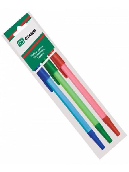 СТАММ Набор ручек шариковых  3цвета 049