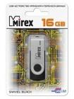 Mirex 16Gb USB FlashDrive SWIVEL BLACK, мет.откидная дужка на разъем