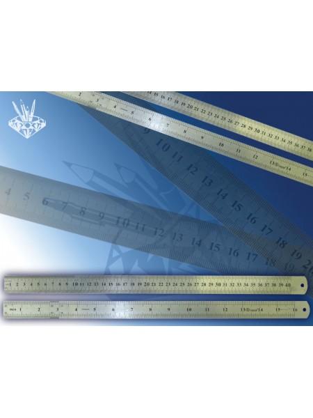 TUKZAR Линейка металлическая 40 см, двусторонняя, с двойной шкалой TUKZAR Линейка металлическая 40 см, двусторонняя, с двойной шкалой