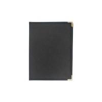 АЛЕКС Папка адресная с одним вертикальным карманом, кожзам, черная, размер 320х220х15 мм
