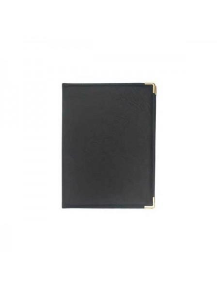 АЛЕКС Папка адресная с одним вертикальным карманом, кожзам, черная, размер 320х220х15 мм