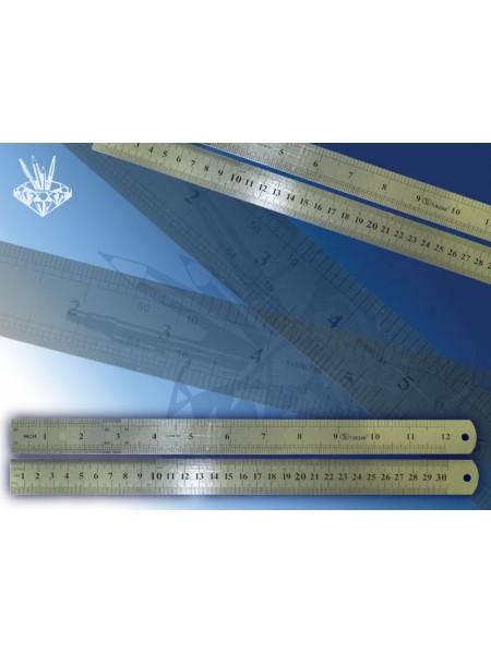 TUKZAR Линейка металлическая 30 см, двусторонняя, с двойной шкалой TUKZAR Линейка металлическая 30 см, двусторонняя, с двойной шкалой