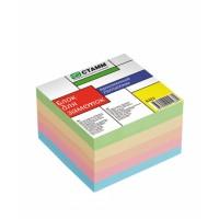 СТАММ Блок для заметок  7*7*5 цветной, проклеенный