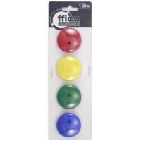 FORPUS Набор магнитов для доски, диаметр 40мм, 4 шт/уп, ассорти