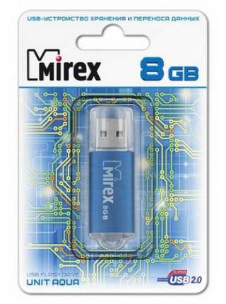 Mirex 8Gb USB FlashDrive UNIT AQUA, металлический корпус Mirex 8Gb USB FlashDrive UNIT AQUA, металлический корпус