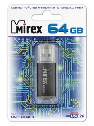 Mirex 64Gb USB FlashDrive UNIT BLACK, металлический корпус Mirex 64Gb USB FlashDrive UNIT BLACK, металлический корпус