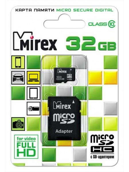 Mirex SDHC Card Micro (Class 10) 32Gb с адаптером 13613-AD10SD32 Mirex SDHC Card Micro (Class 10) 32Gb с адаптером 13613-AD10SD32