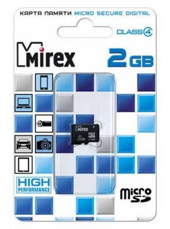Mirex SDHC Card Micro (Class  4)  2Gb без адаптера 13612-MCROSD02