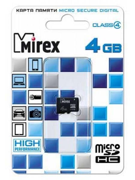 Mirex SDHC Card Micro (Class 4) 4Gb без адаптера 13612-MCROSD04 Mirex SDHC Card Micro (Class 4) 4Gb без адаптера 13612-MCROSD04