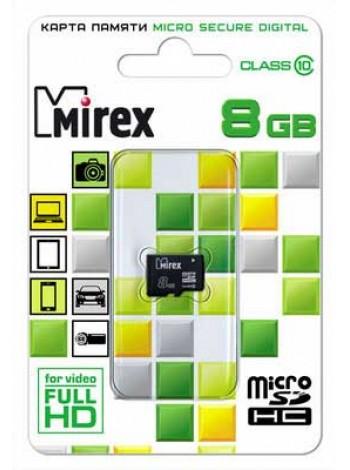 Mirex SDHC Card Micro (Class 10)  8Gb без адаптера 13612-MC10SD08