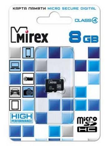 Mirex SDHC Card Micro (Class  4)  8Gb без адаптера 13612-MCROSD08