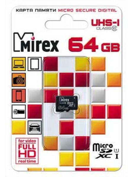 Mirex SDXC Card Micro 64Gb UHS-I (Class 10) без адаптера 13612-MC10SD64 Mirex SDXC Card Micro 64Gb UHS-I (Class 10) без адаптера 13612-MC10SD64