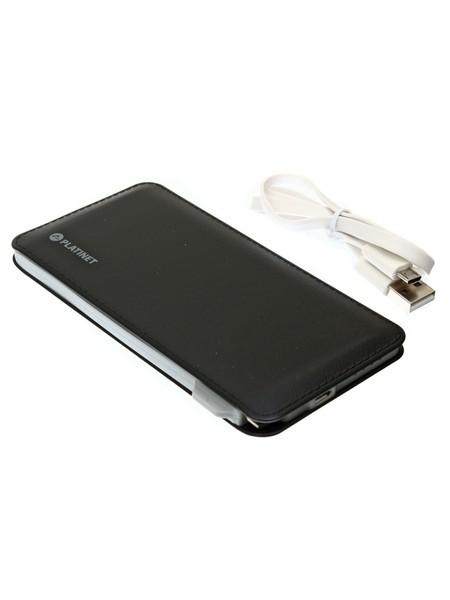PLATINET Внешний аккумулятор PMPB60B (6000 мАч), черный, кожа