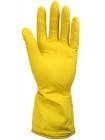 Komfi Перчатки латексные с хлопковым напылением, желтые