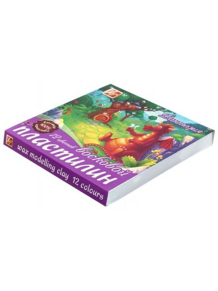 ЛУЧ Пластилин мягкий (восковой) «Фантазия», 12 цветов, 210 г, со стеком