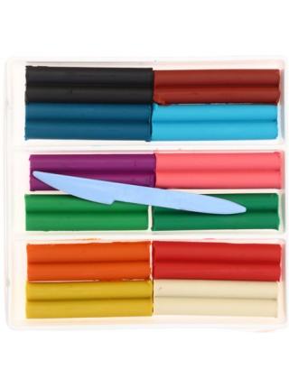 ЛУЧ Пластилин мягкий (восковой) «Фантазия», 12 цветов, 210 г, со стеком
