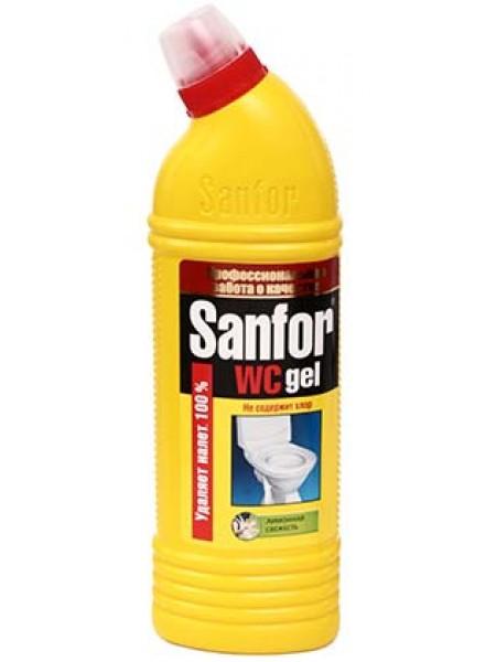 Sanfor Средство для чистки сантехники WC gel, 750 г, «Лимонная свежесть»