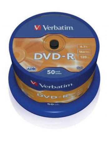Verbatim DVD-R диск 4.7Gb 16x DLP Matt Silver, по 50 шт. CakeBox