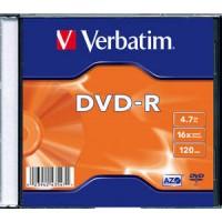 Verbatim DVD-R диск 4.7Gb 16x DLP Matt Silver, Slim Case
