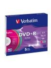 Verbatim DVD+R диск 4.7Gb 16x DLP Colour, 5шт, Slim Case Verbatim DVD+R диск 4.7Gb 16x DLP Colour, 5шт, Slim Case