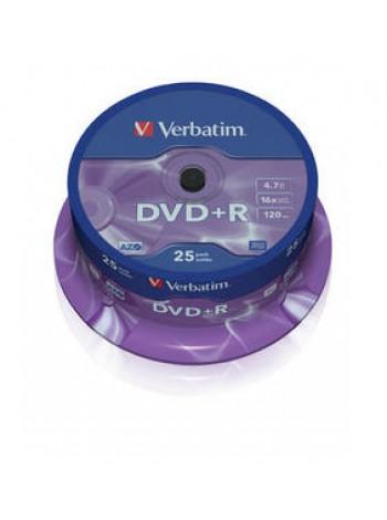 Verbatim DVD+R диск 4.7Gb 16x DLP Matt Silver, по 25 шт. CakeBox
