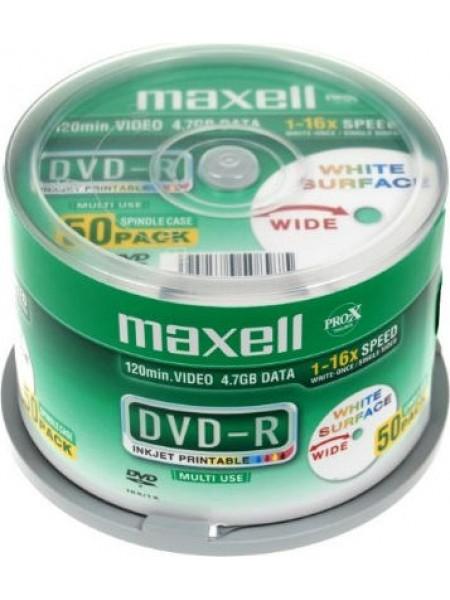 MAXELL DVD-R диск 4.7 Гб 16х Printable inkjet, по 50 шт. CakeBox MAXELL DVD-R диск 4.7 Гб 16х Printable inkjet, по 50 шт. CakeBox
