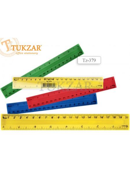TUKZAR Линейка пластиковая 20 см, с двойной шкалой TUKZAR Линейка пластиковая 20 см, с двойной шкалой