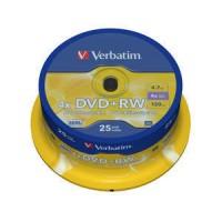 Verbatim DVD+RW диск 4.7Gb 4x DLP Silver, по 25 шт. CakeBox