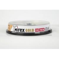 Mirex CD-R GOLD диск 700Mb 24х, по 10 шт. CakeBox, оптимально для АУДИО!