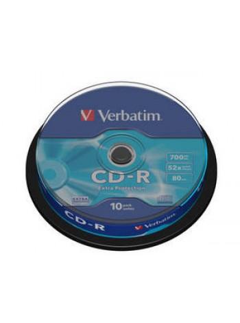 Verbatim CD-R диск 700Mb 52х DL Extra Protection, по 10 шт. CakeBox