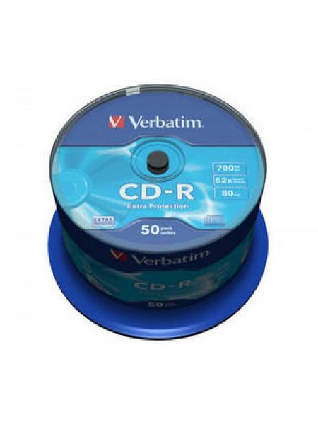 Verbatim CD-R диск 700Mb 52х DL Extra Protection, по 50 шт. CakeBox Verbatim CD-R диск 700Mb 52х DL Extra Protection, по 50 шт. CakeBox
