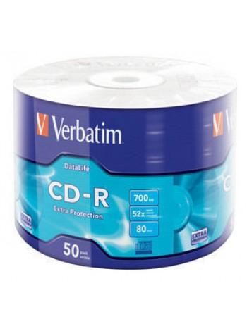 Verbatim CD-R диск 700Mb 52х DL Extra Protection, по 50 шт. в пленке