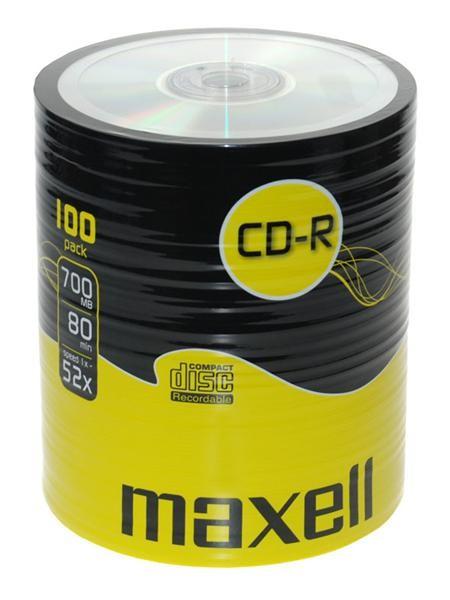 MAXELL CD-R диск 700 Mb 52х по 100 шт в пленке MAXELL CD-R диск 700 Mb 52х по 100 шт в пленке