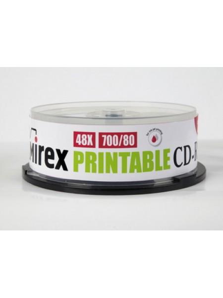 Mirex CD-R диск 700Mb 48х Printable inkjet (полная заливка), по 25 шт. CakeBox Mirex CD-R диск 700Mb 48х Printable inkjet (полная заливка), по 25 шт. CakeBox